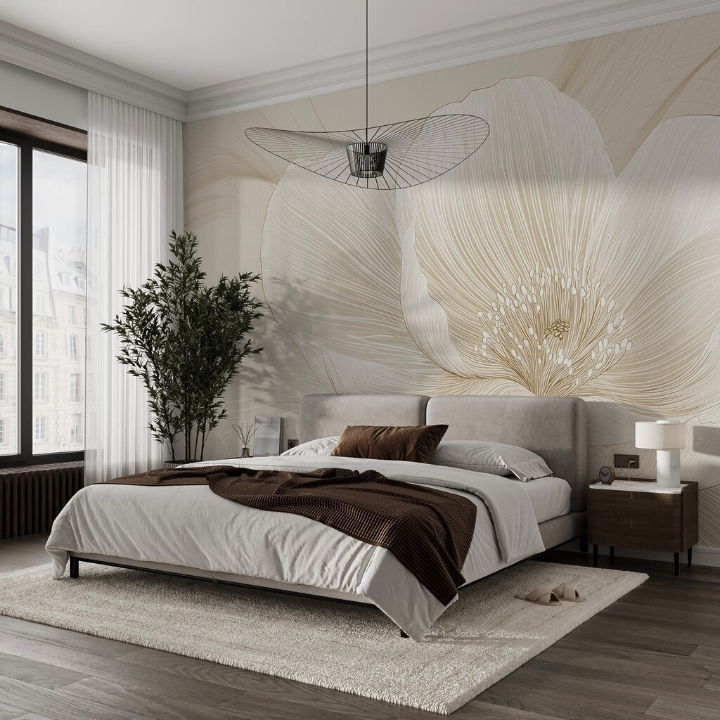 Flower with fine lines — interior 1