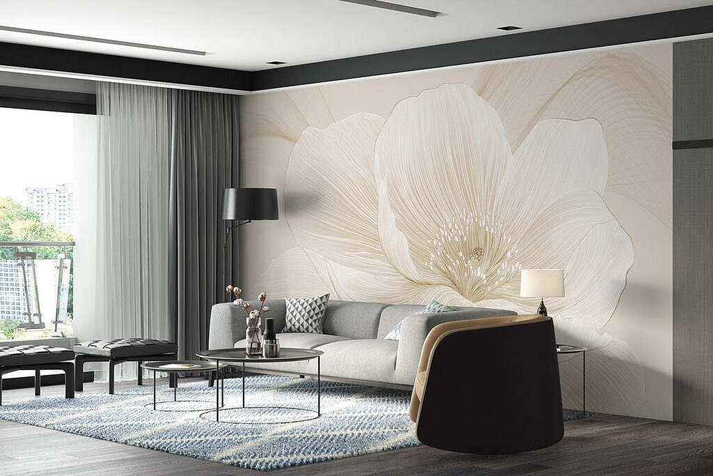Flower with fine lines — interior 3