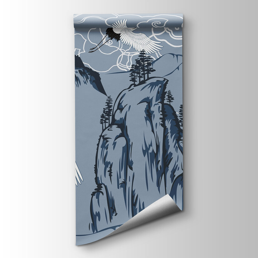 Cranes over mountains — product view