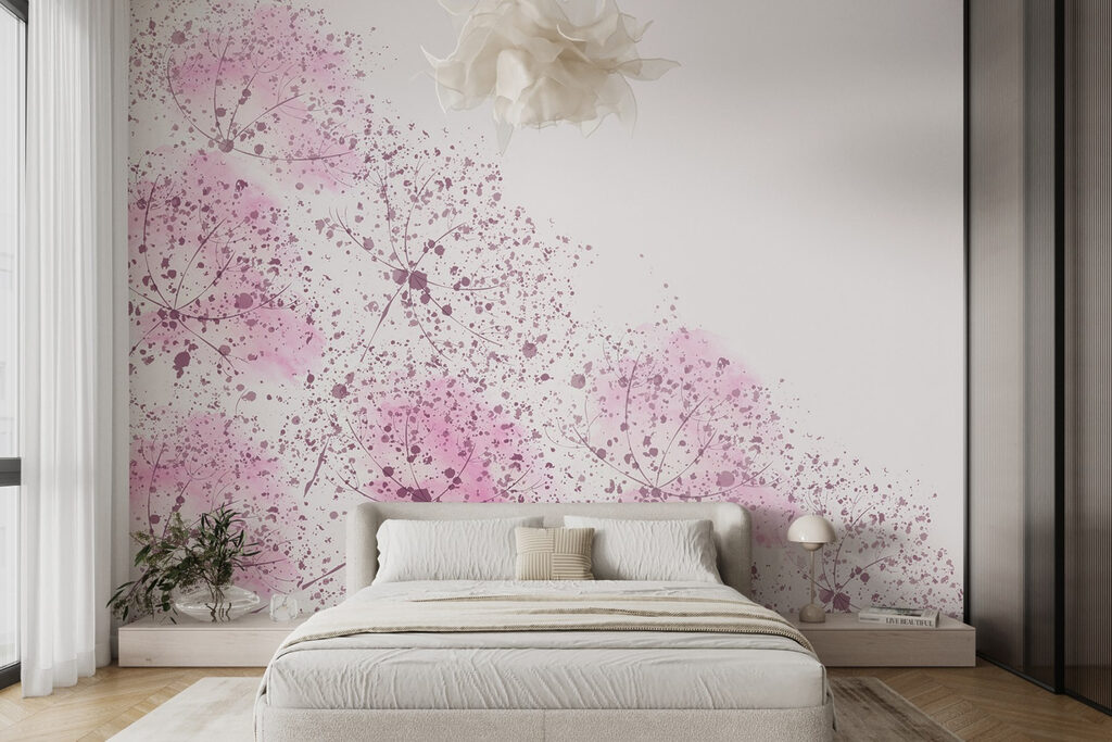 Sparkling pink seed heads — interior 1