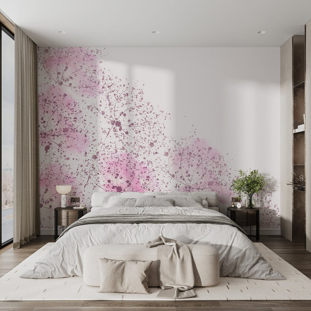 Sparkling pink seed heads — interior 2