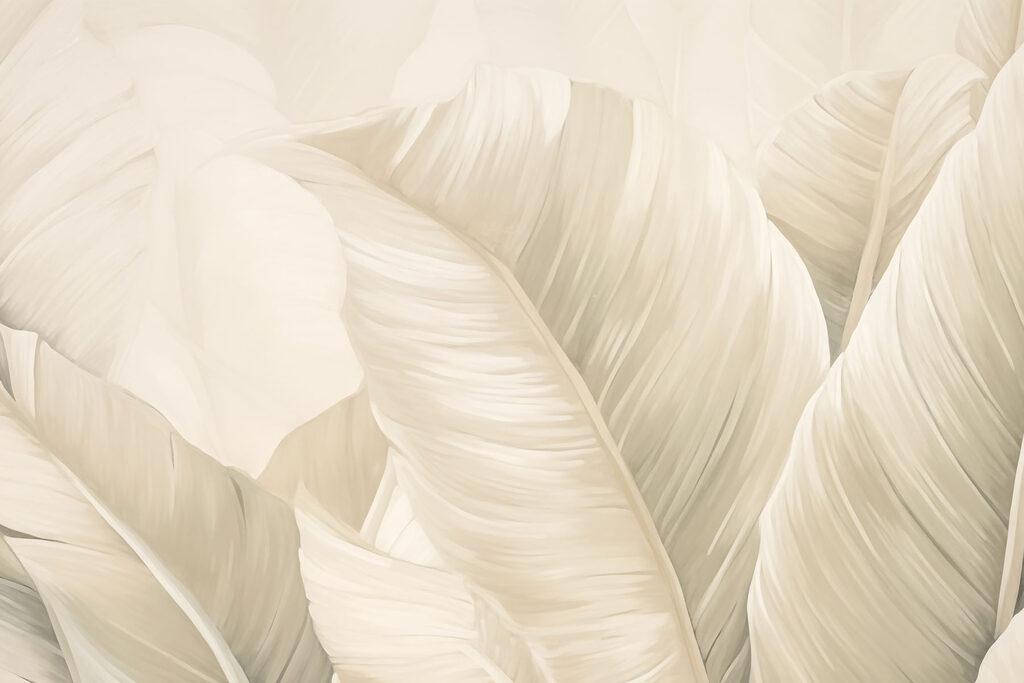Pale leaves up close — full design