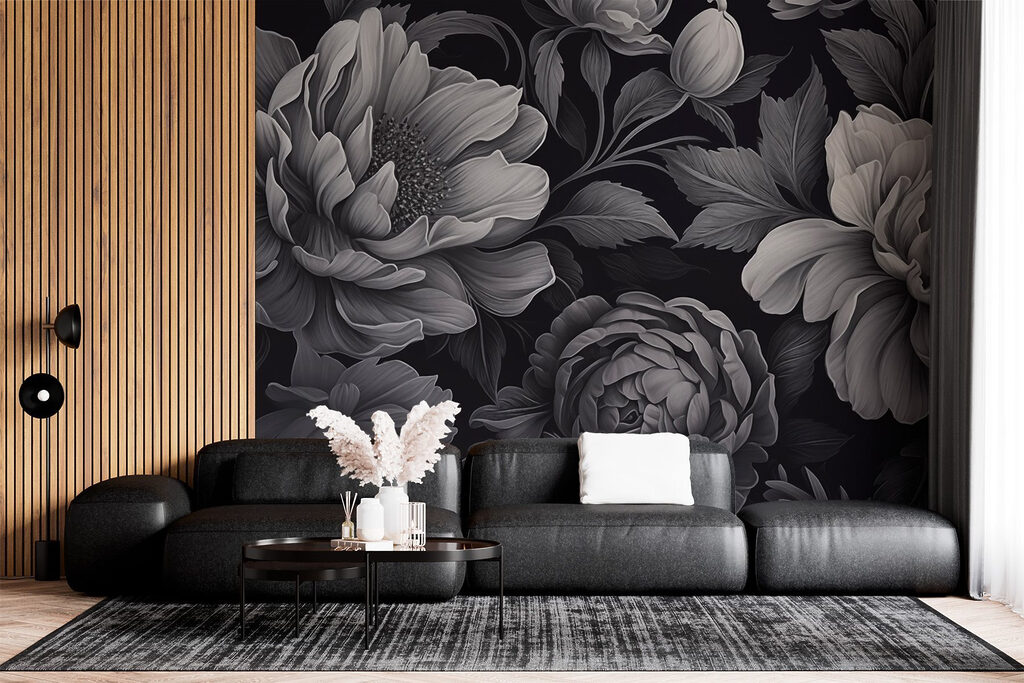 Peonies in Monochrome — interior 2