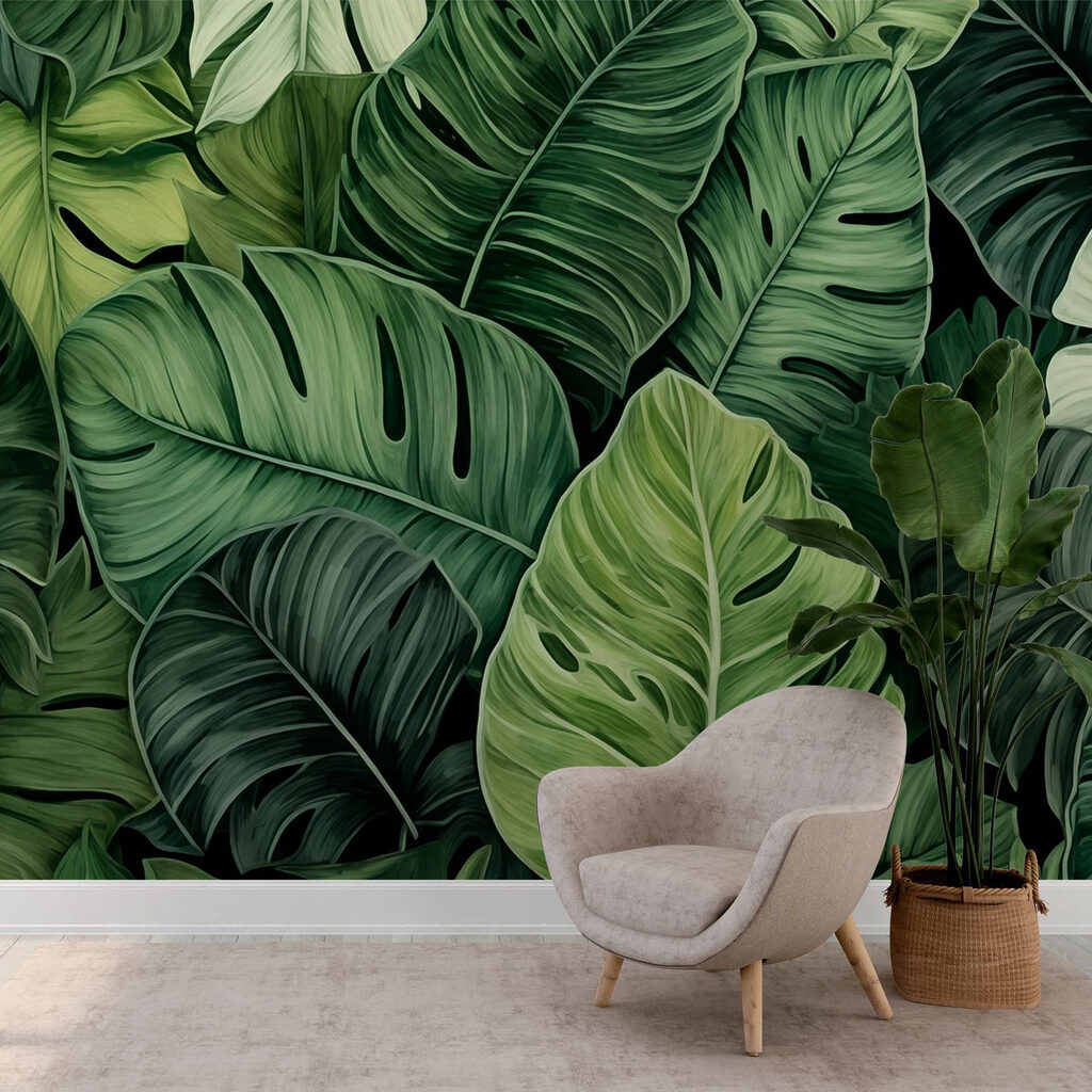 Monstera leaf canopy — interior 3