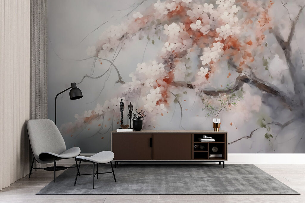 Pink blossom branches — interior 1