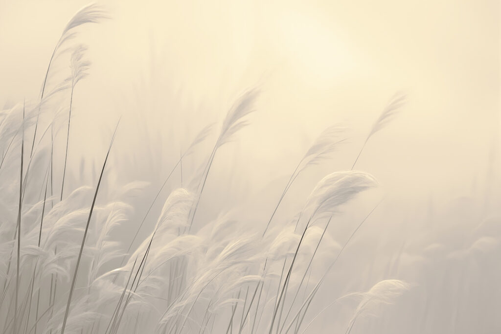 Yellow mist, bending grass — full design