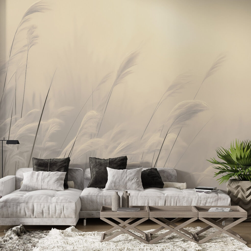 Yellow mist, bending grass — interior 1