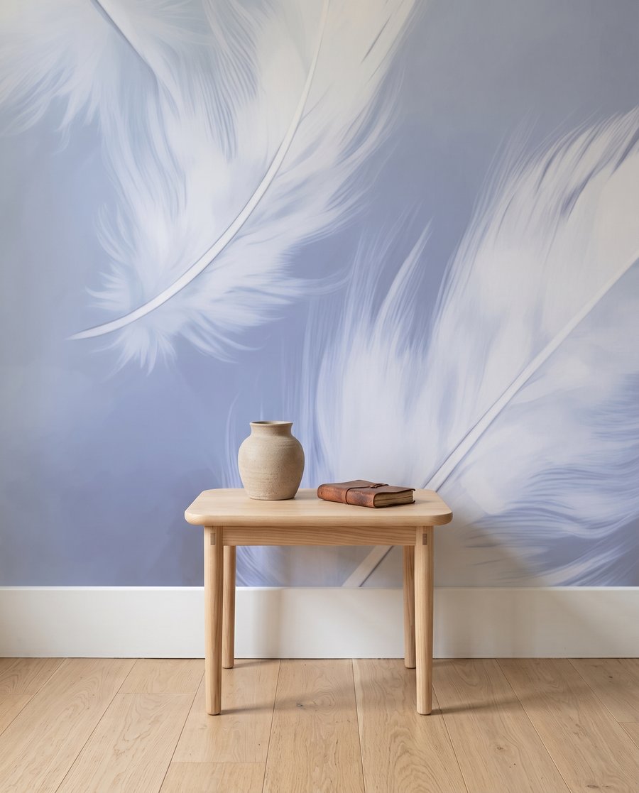 Feathers floating softly — interior 7
