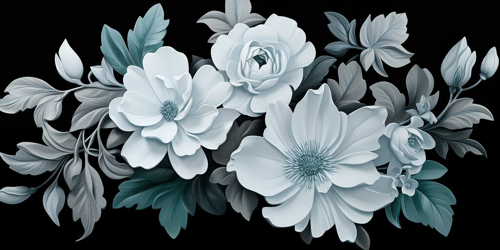 Garden Flowers at Night — full design