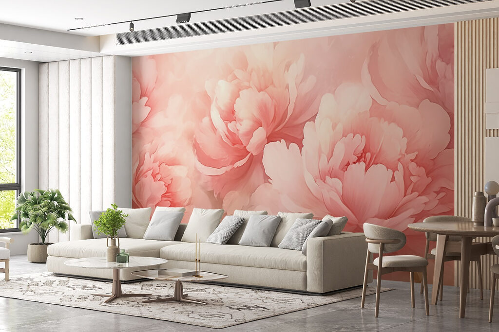 Field of pink peonies — interior 1