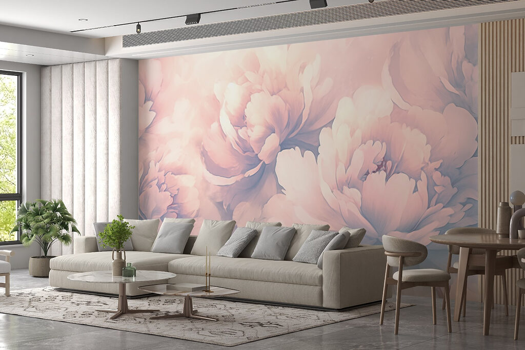 Peonies in Soft Light in an interior