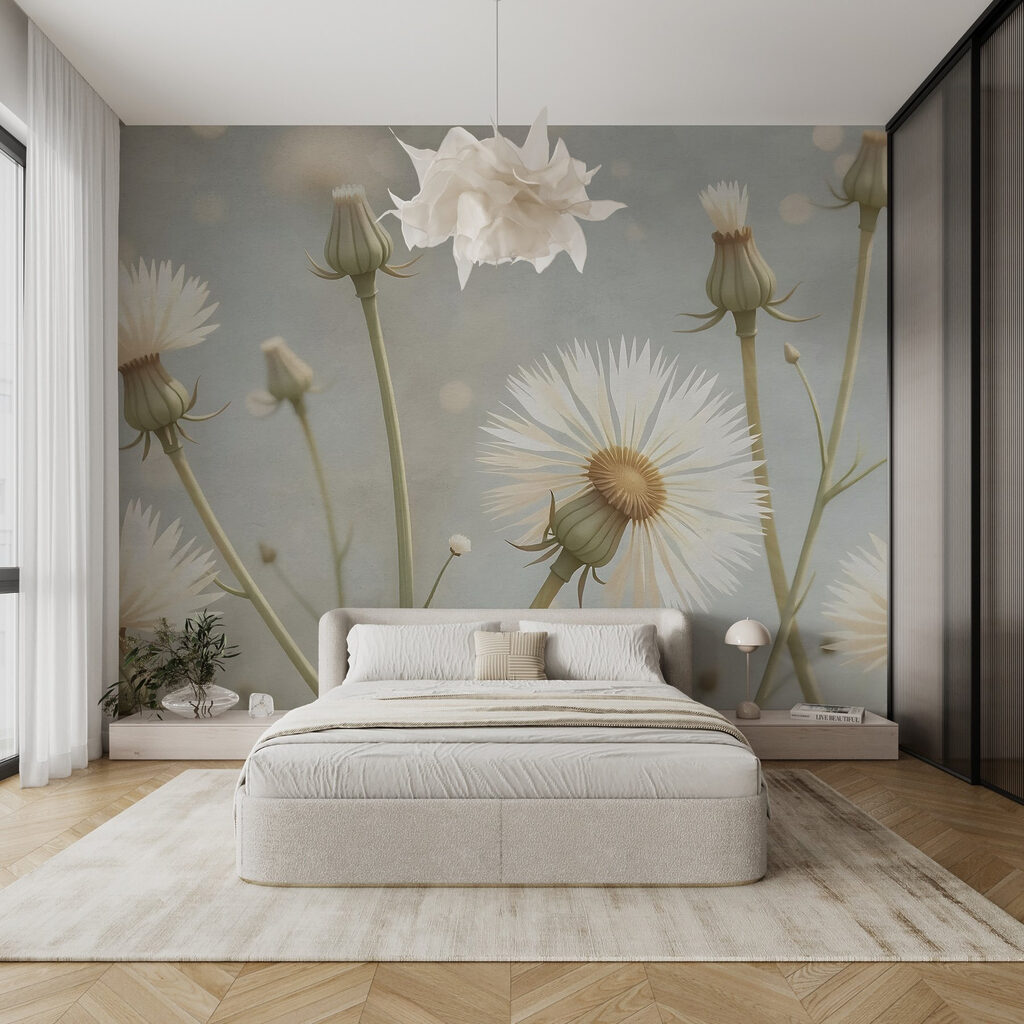 Fluffy flowers in light — interior 1