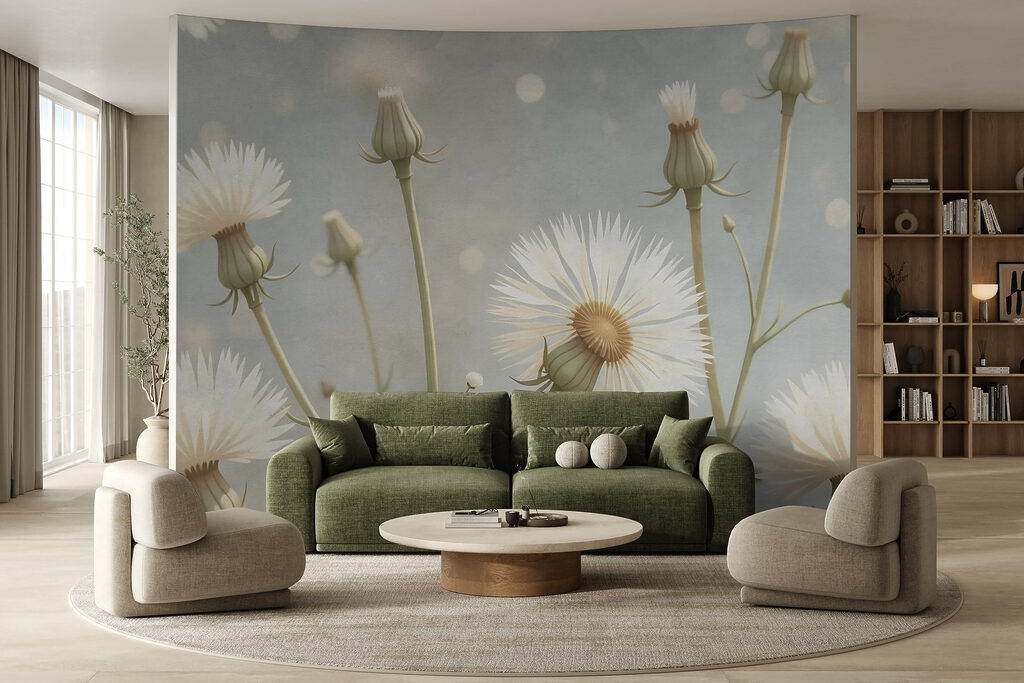 Fluffy flowers in light — interior 2