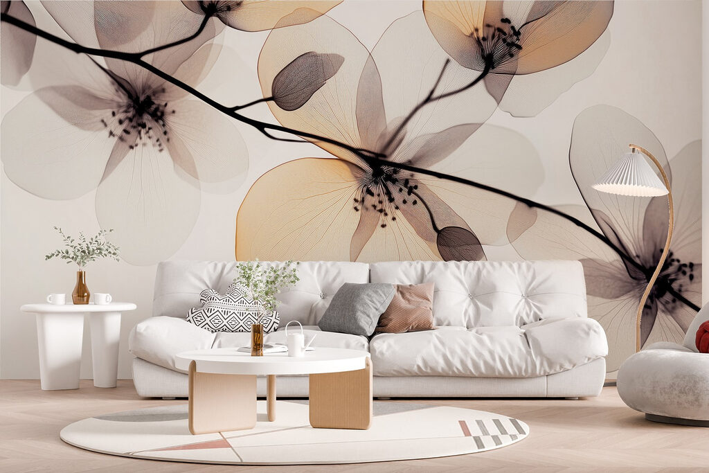 Translucent flowers on branches — interior 4