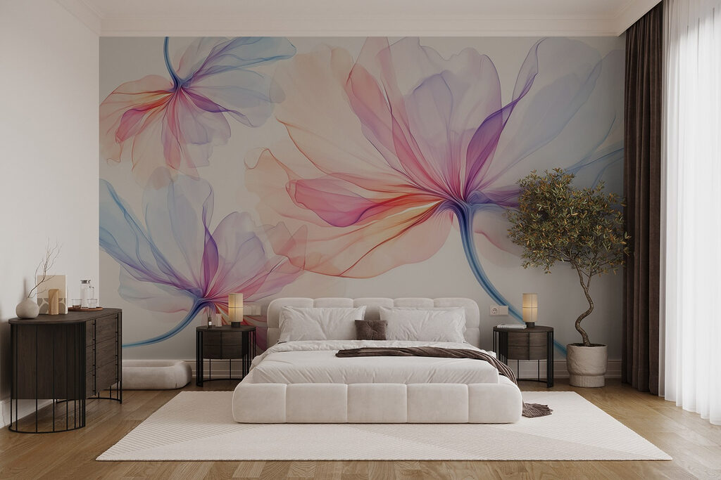 Flowers in rainbow colours — interior 1