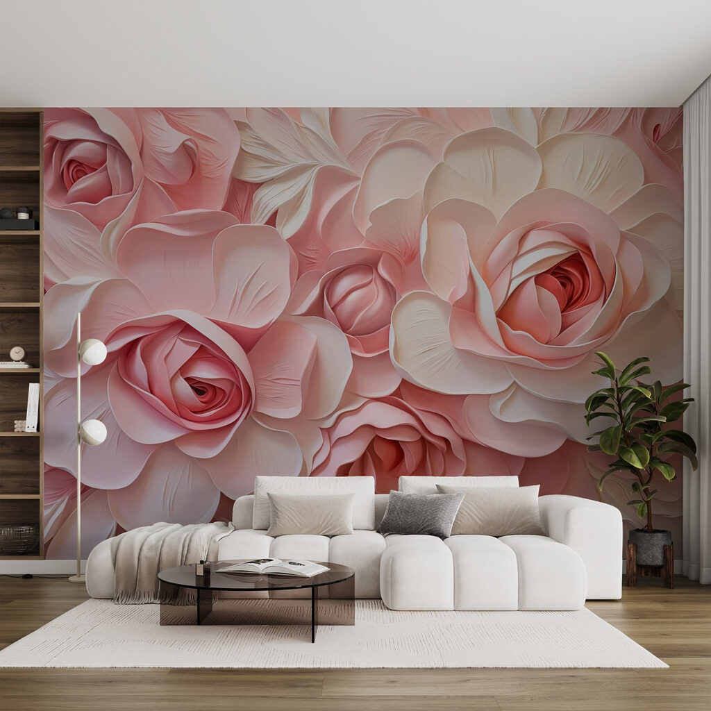 Sculpted Rose Petals in an interior