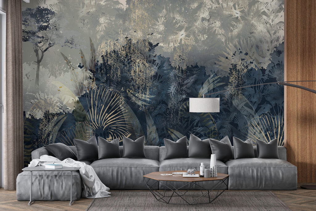 Tropical leaves in mist — interior 3