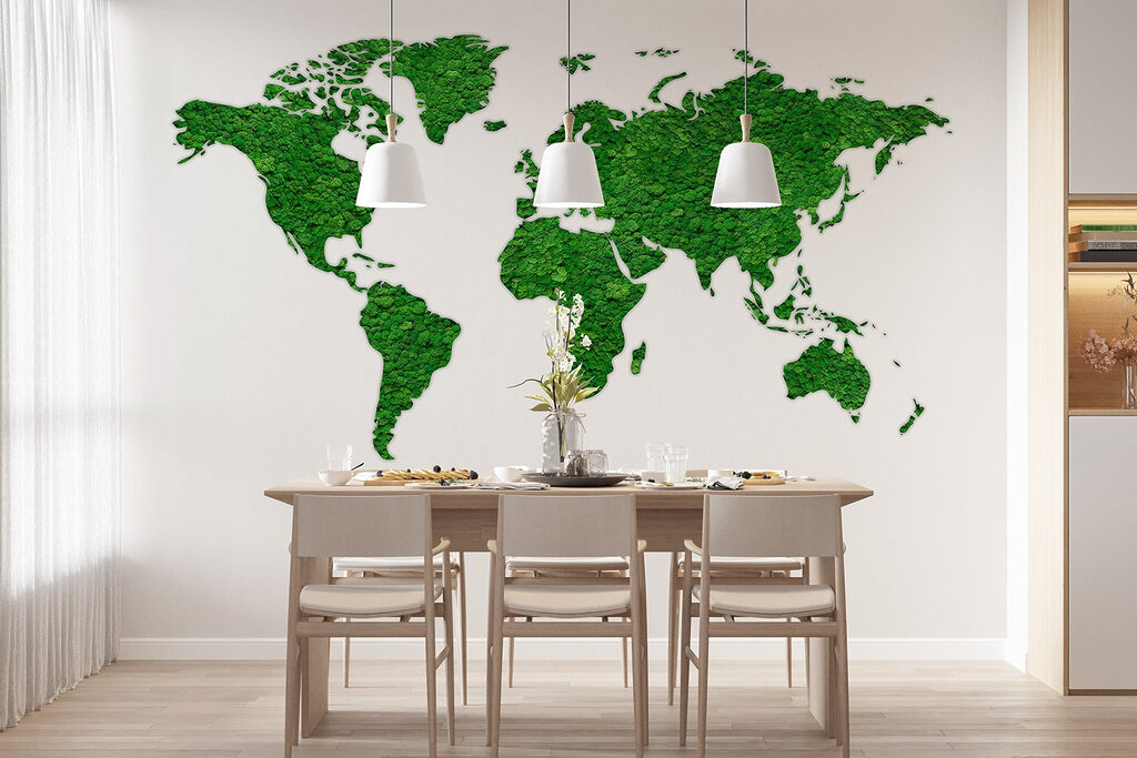 Textured world map — interior 1