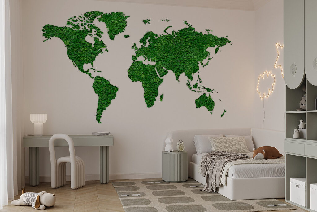Textured world map — interior 3