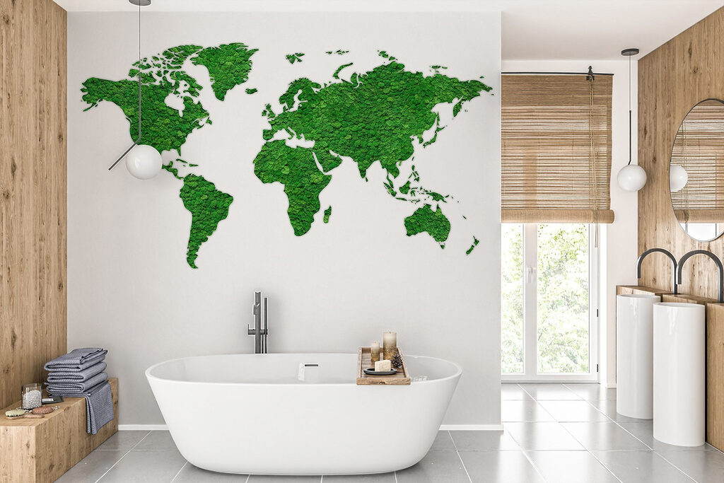 Textured world map — interior 4