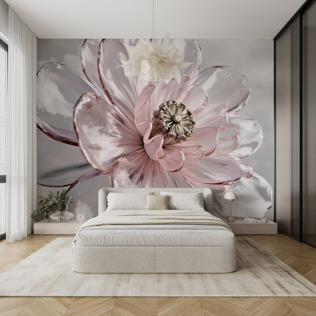 Flower with glossy petals — interior 2