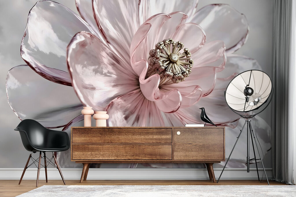 Flower with glossy petals — interior 3