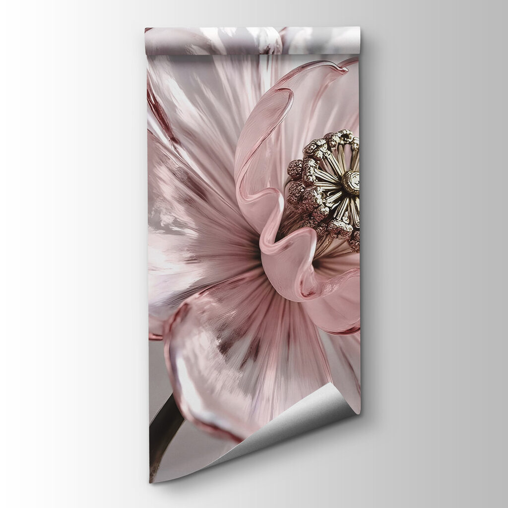 Flower with glossy petals — product view