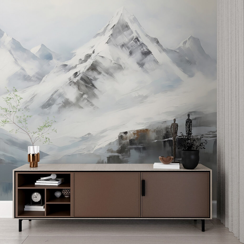 Snowy peaks in watercolour — interior 3
