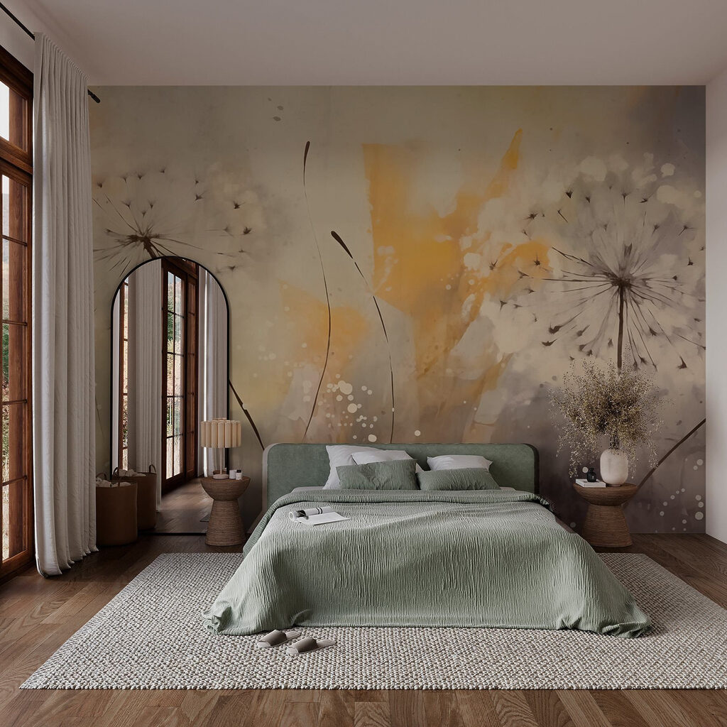 Seed heads in yellow — interior 1