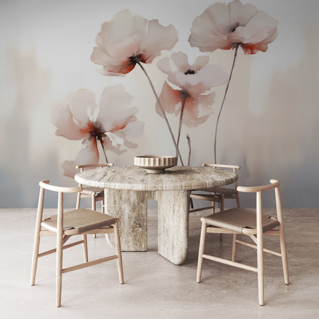 Soft flowers on cream — interior 2