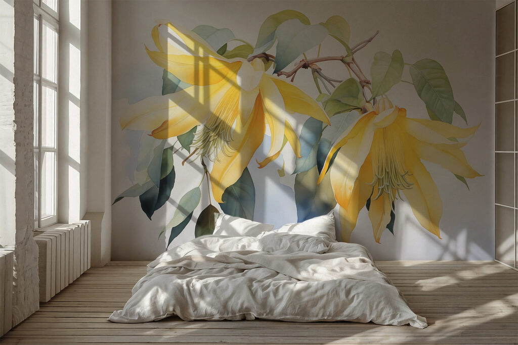 Yellow flowers hanging down — interior 1