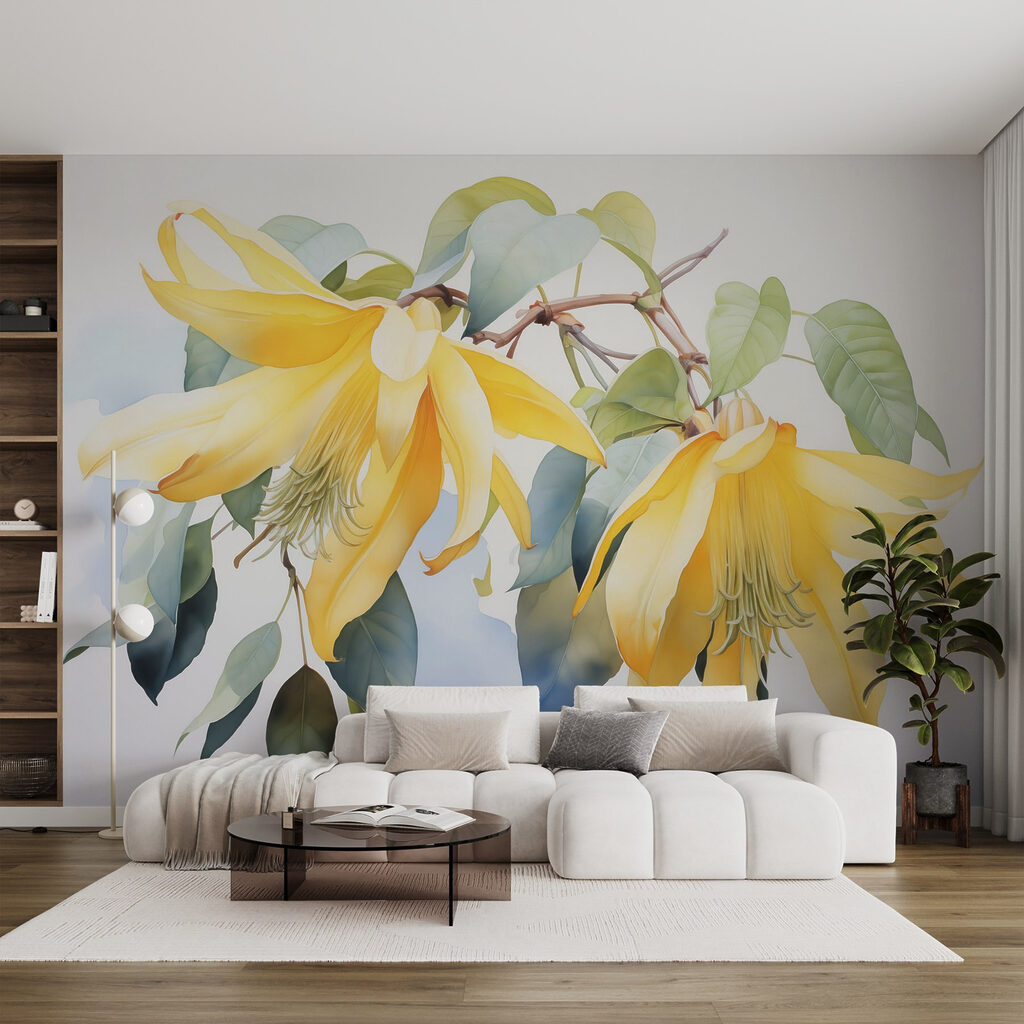 Yellow flowers hanging down — interior 2