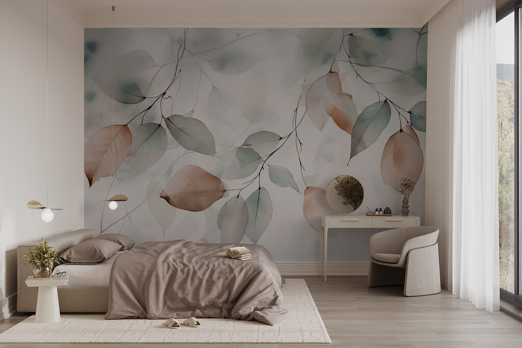 Twigs with translucent leaves — interior 1