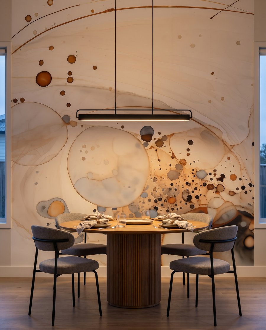 Colour circles and splashes — interior 9