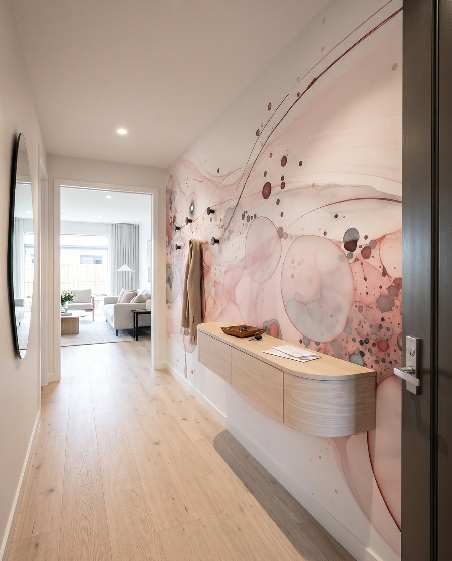 Floating Colour Orbs in an interior