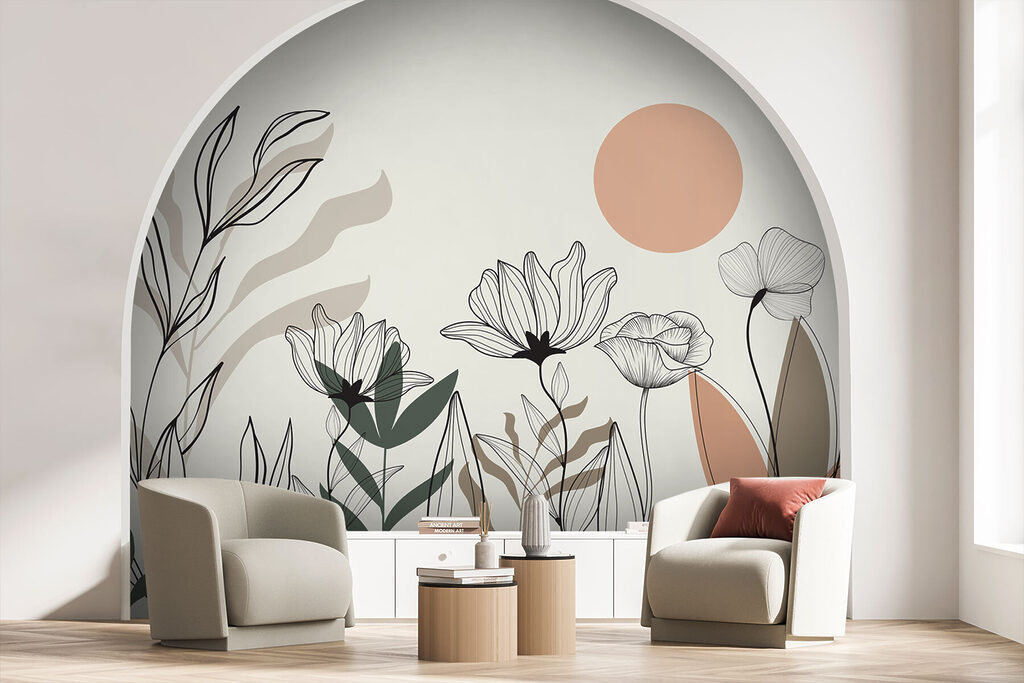 Wildflowers under peach sun — interior 3
