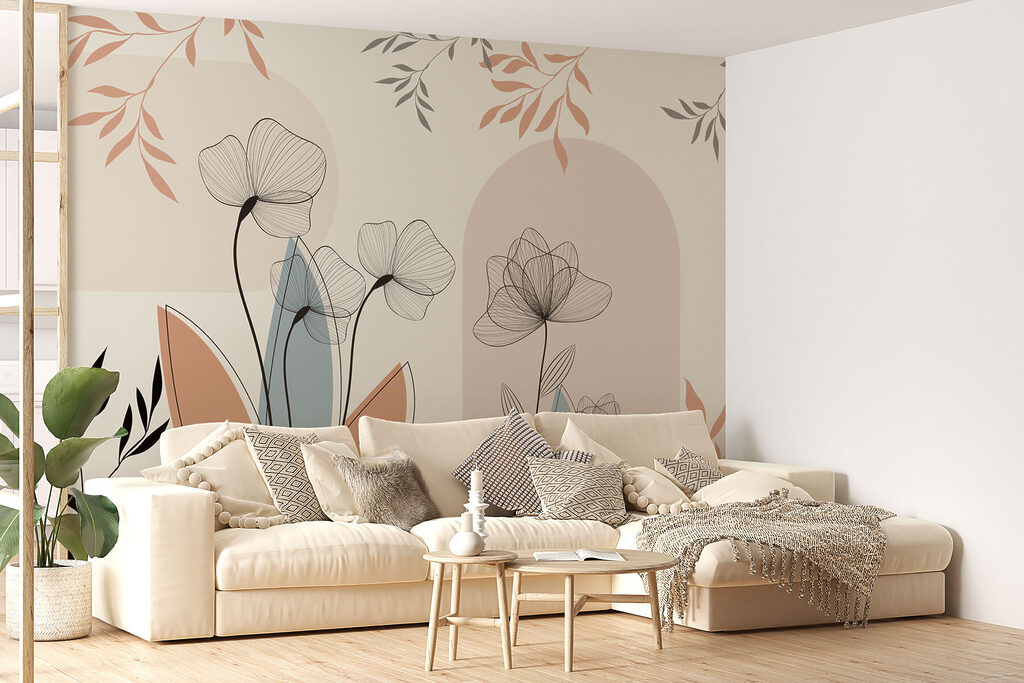 Flower outlines and arches — interior 1