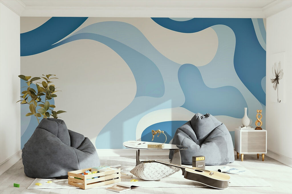 Flowing curved shapes — interior 1
