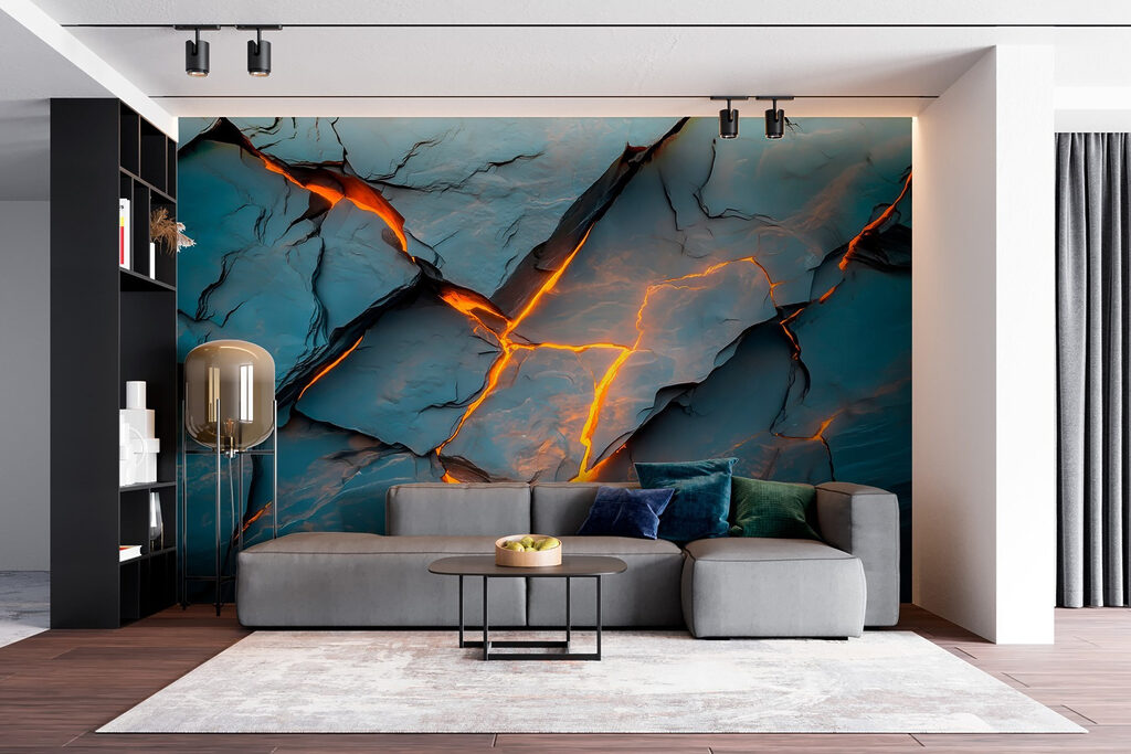 Orange glow in cracks — interior 4