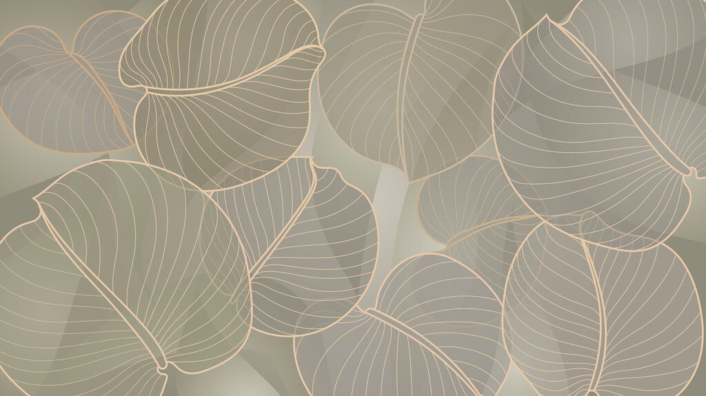 Leaf edges, light lines — full design