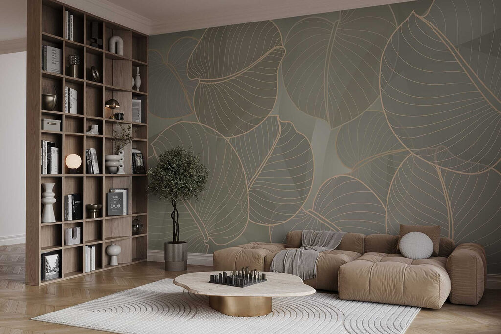 Leaf edges, light lines — interior 5