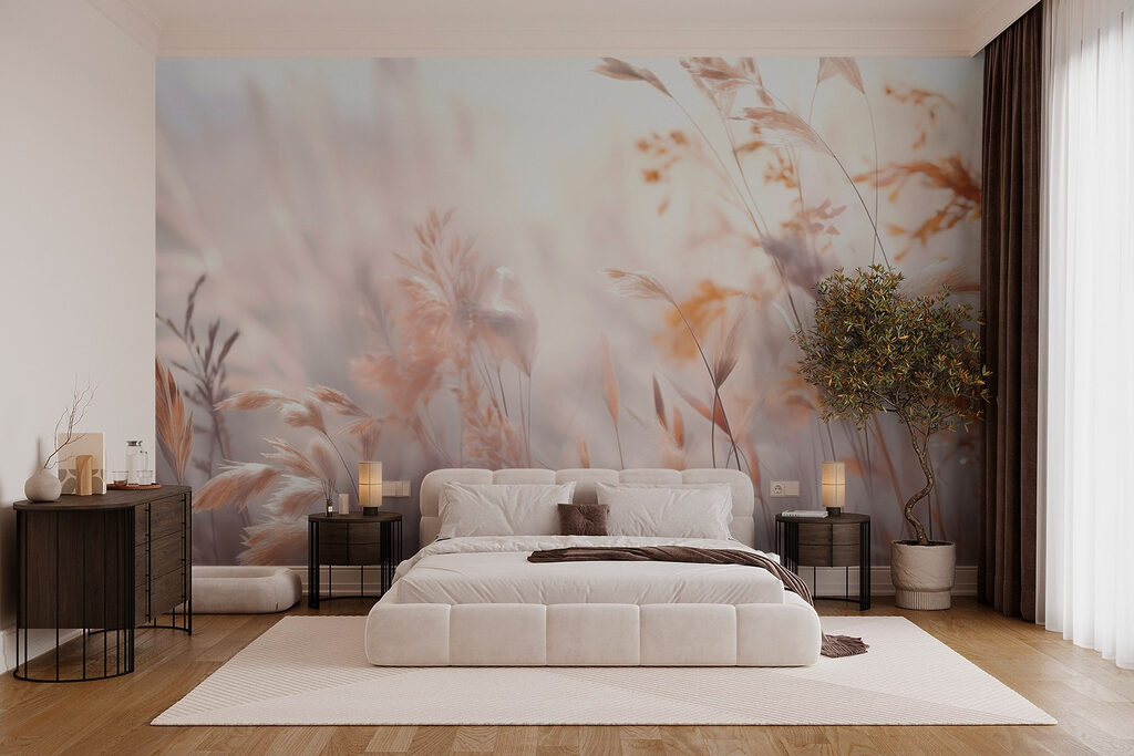 Sunlit Meadow Grasses in an interior