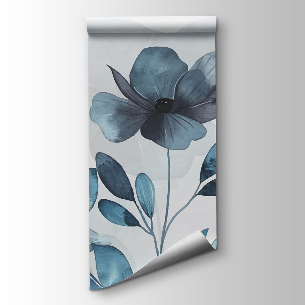 Blue blooms, oval leaves — product view