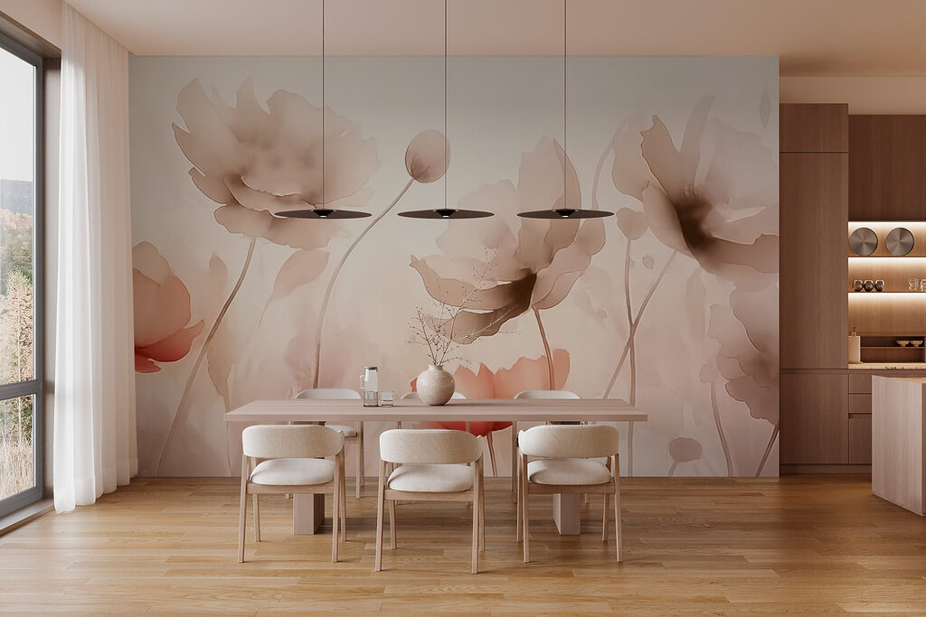 Soft flowers with terracotta — interior 2