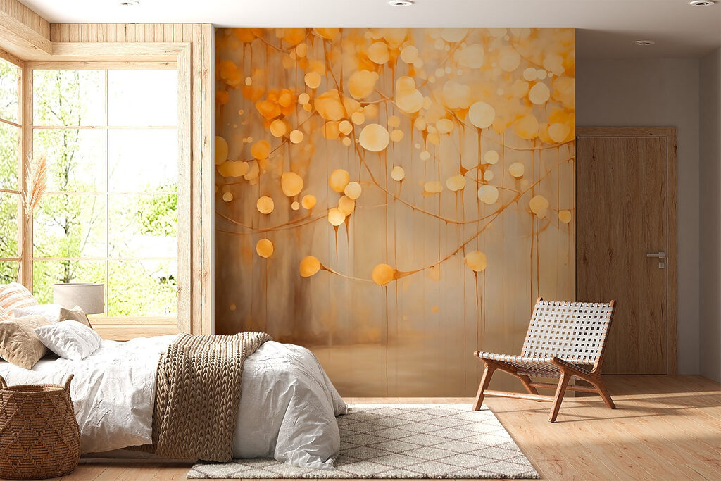 Golden orbs among trees — interior 3
