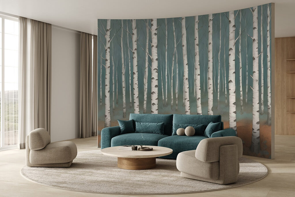 Birches in the forest — interior 1