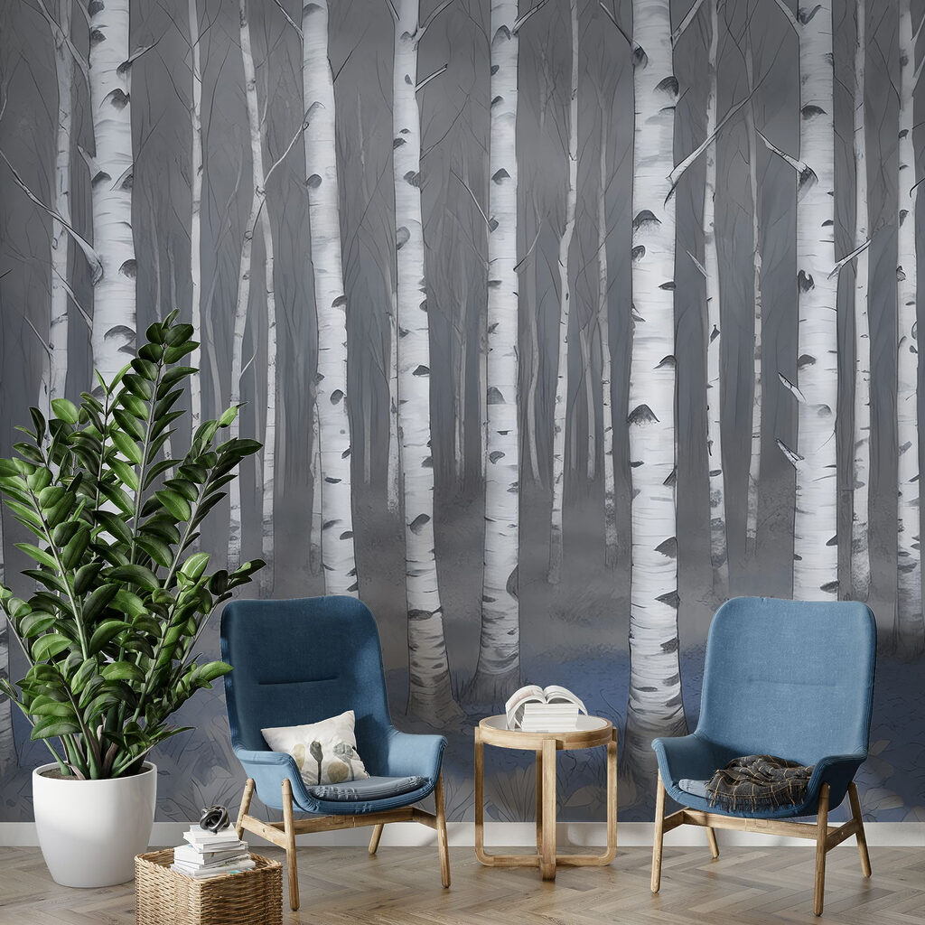Birch Trunk Rhythm in an interior