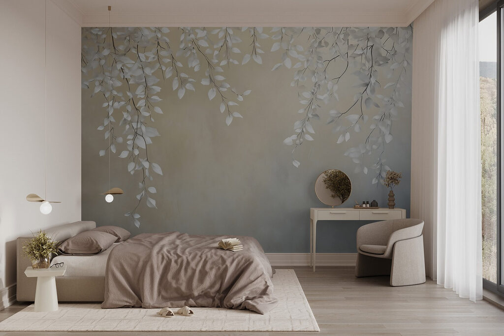 Hanging white leaves — interior 2