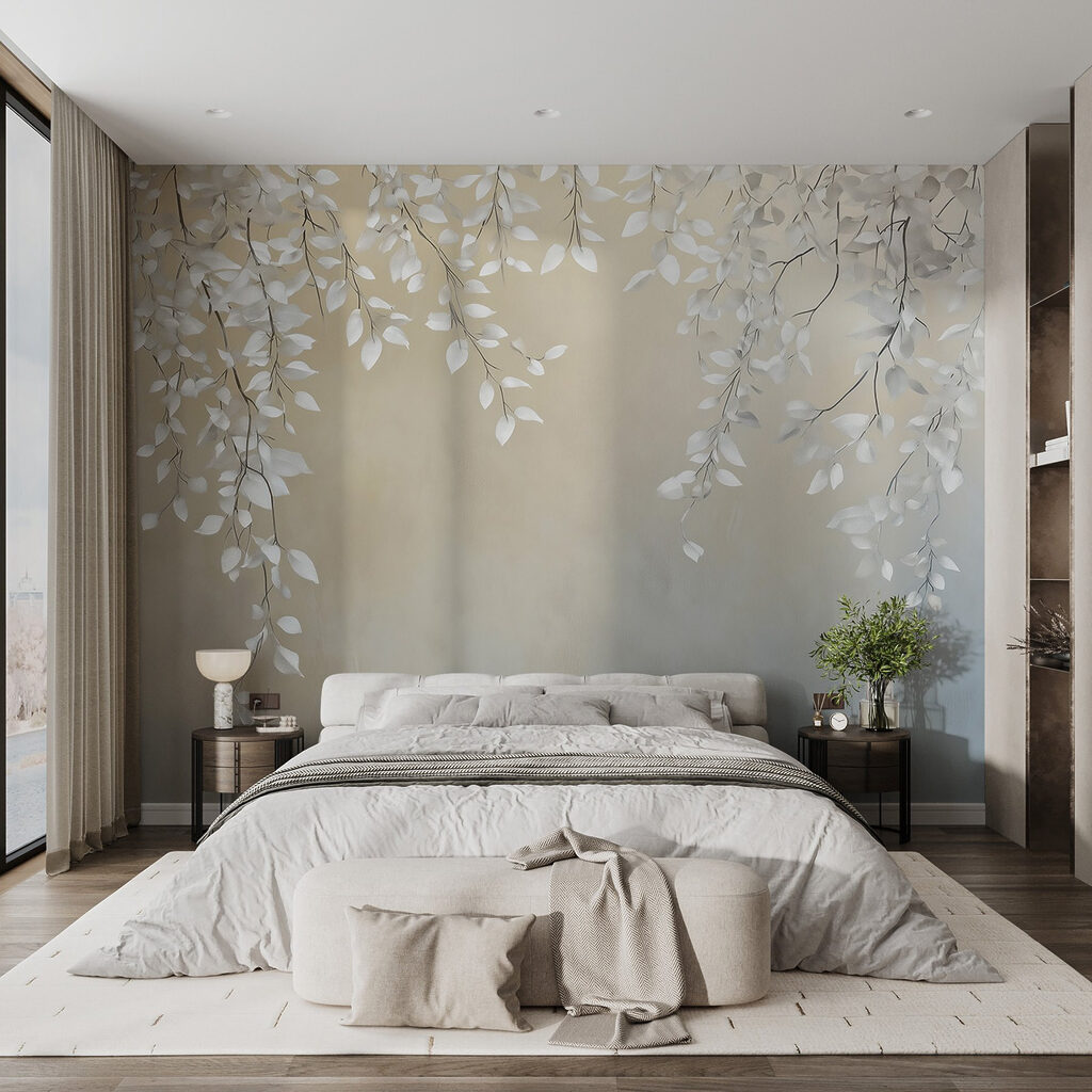 Hanging white leaves — interior 3