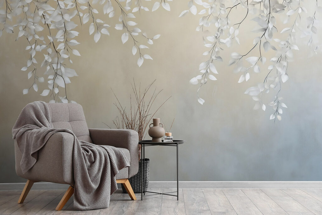 Hanging white leaves — interior 4